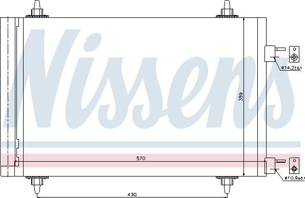 Nissens 94758 - Конденсатор кондиционера xparts.lv