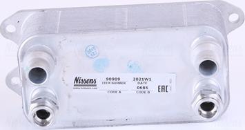Nissens 90909 - Масляный радиатор, автоматическая коробка передач xparts.lv
