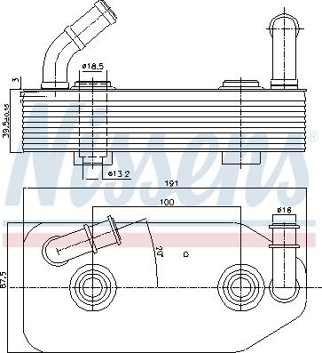 Nissens 90667 - Eļļas radiators, Automātiskā pārnesumkārba xparts.lv
