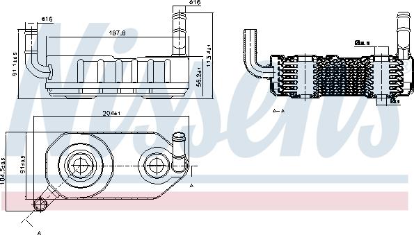 Nissens 90708 - Eļļas radiators, Automātiskā pārnesumkārba xparts.lv