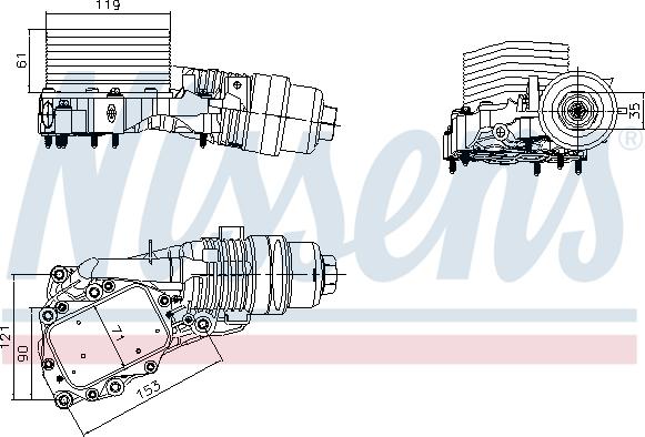 Nissens 91400 - Eļļas radiators, Motoreļļa xparts.lv