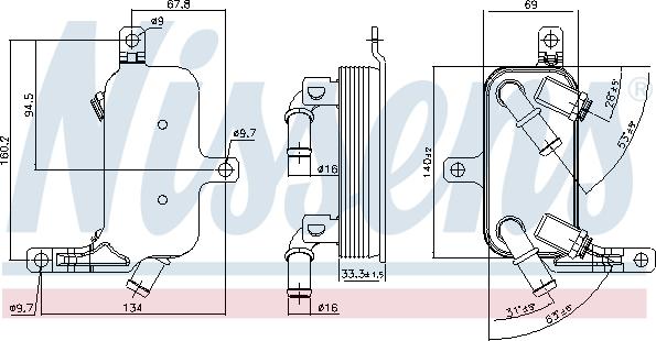 Nissens 91109 - Eļļas radiators, Automātiskā pārnesumkārba xparts.lv