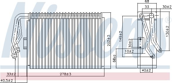 Nissens 92097 - Evaporator, air conditioning xparts.lv