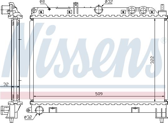 Nissens 64210A - Radiators, Motora dzesēšanas sistēma xparts.lv