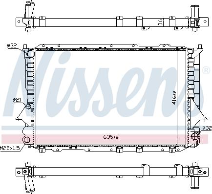 Nissens 60458 - Radiators, Motora dzesēšanas sistēma xparts.lv
