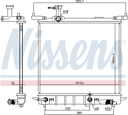 Nissens 68755 - Radiators, Motora dzesēšanas sistēma xparts.lv