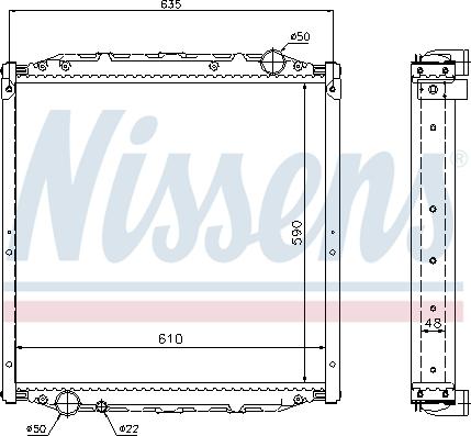 Nissens 62880A - Radiator, engine cooling xparts.lv