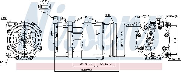 Nissens 89040 - Kompresors, Gaisa kond. sistēma xparts.lv