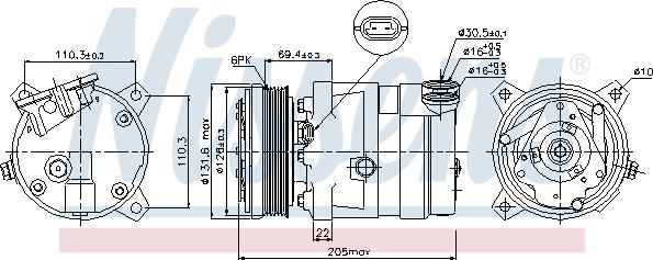 Nissens 89058 - Kompresors, Gaisa kond. sistēma xparts.lv