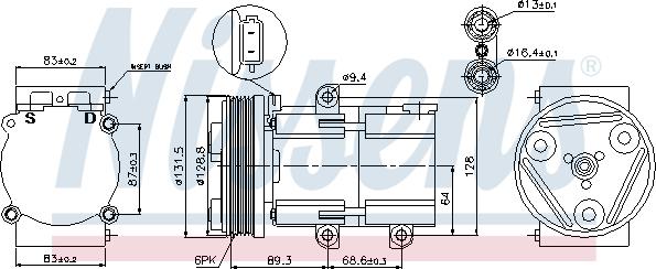 Nissens 89068 - Compressor, air conditioning xparts.lv