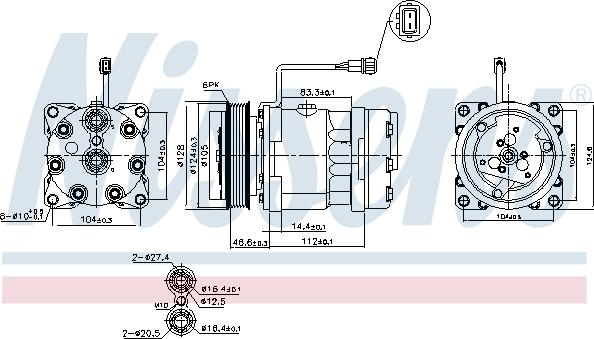Nissens 89083 - Compressor, air conditioning xparts.lv