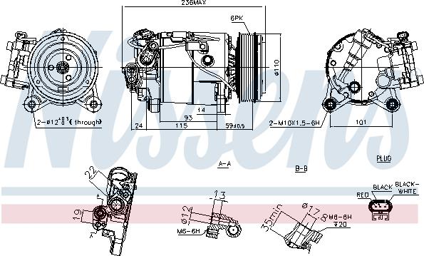 Nissens 891019 - Compressor, air conditioning xparts.lv