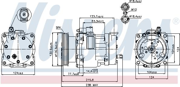 Nissens 89187 - Kompresors, Gaisa kond. sistēma xparts.lv