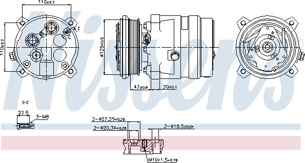 Nissens 89259 - Kompresors, Gaisa kond. sistēma xparts.lv