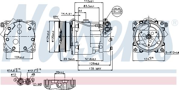 Nissens 89203 - Kompresors, Gaisa kond. sistēma xparts.lv