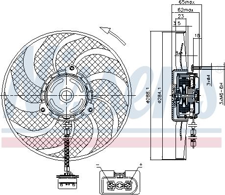 Nissens 85541 - Ventilators, Motora dzesēšanas sistēma xparts.lv
