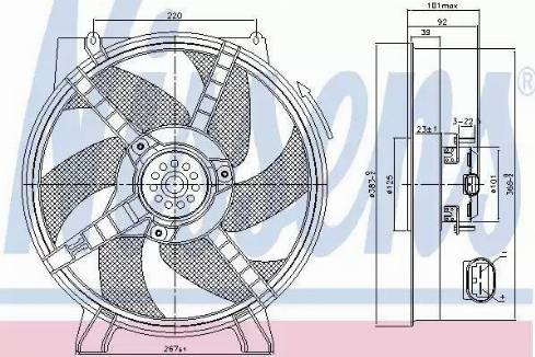 Nissens 85500 - Fan, radiator xparts.lv
