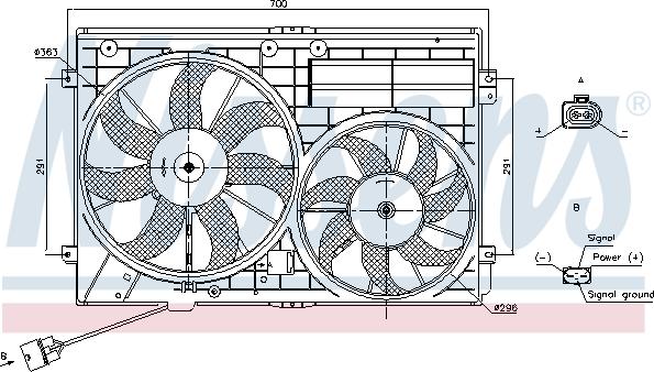 Nissens 85643 - Ventilators, Motora dzesēšanas sistēma xparts.lv