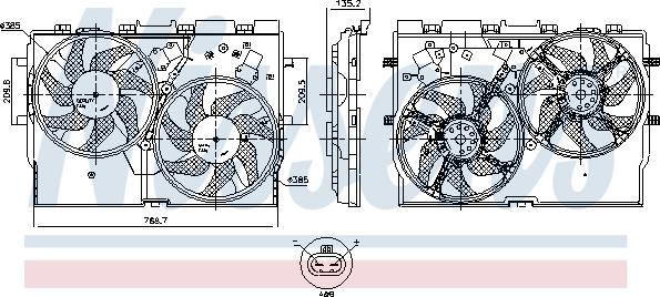 Nissens 850004 - Вентилятор, охлаждение двигателя xparts.lv