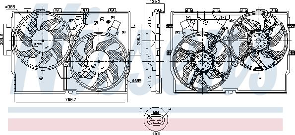 Nissens 850001 - Ventilators, Motora dzesēšanas sistēma xparts.lv