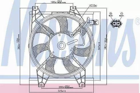 Nissens  85086 - Ventilators, Motora dzesēšanas sistēma xparts.lv