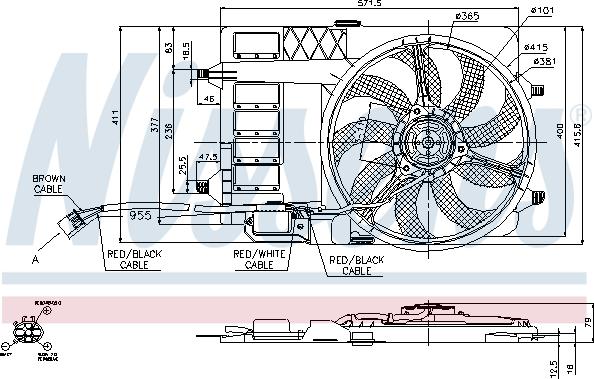 Nissens 85125 - Ventilators, Motora dzesēšanas sistēma xparts.lv
