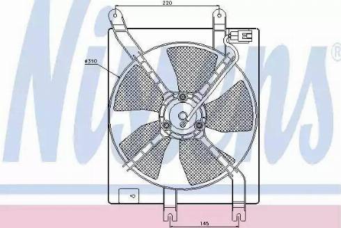 Nissens 85357 - Fan, A / C condenser xparts.lv