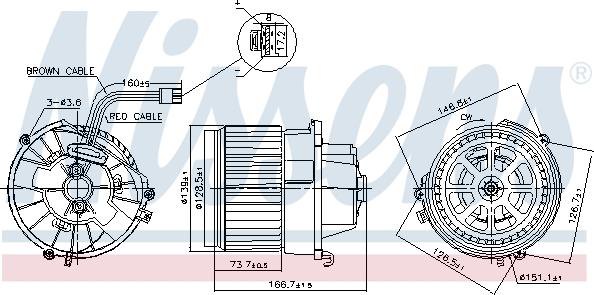 Nissens 87599 - Salona ventilators xparts.lv