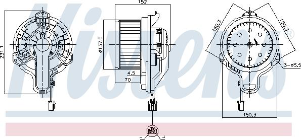 Nissens 87648 - Salona ventilators xparts.lv