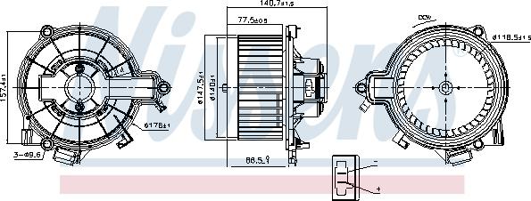 Nissens 87616 - Salona ventilators xparts.lv