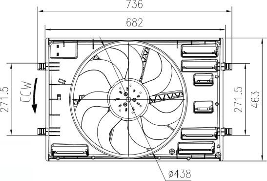 NRF 47916 - Fan, radiator xparts.lv