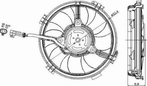 NRF 47405 - Fan, radiator xparts.lv