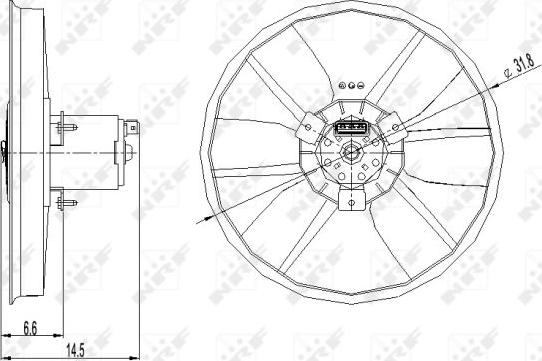 NRF 47402 - Fan, radiator xparts.lv