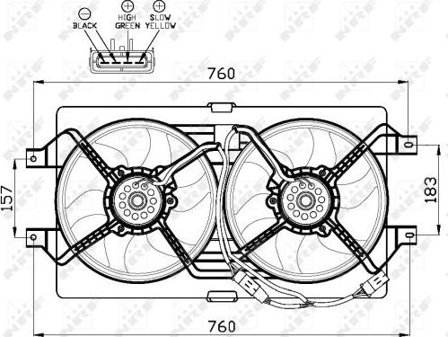 NRF 47502 - Ventilators, Motora dzesēšanas sistēma xparts.lv
