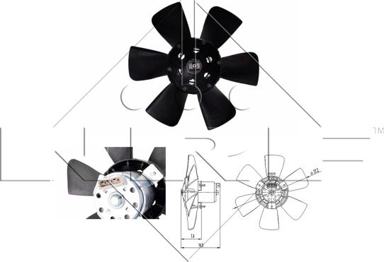NRF 47390 - Fan, radiator xparts.lv