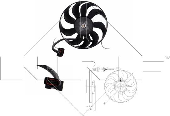NRF 47398 - Fan, radiator xparts.lv