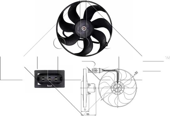NRF 47397 - Fan, radiator xparts.lv