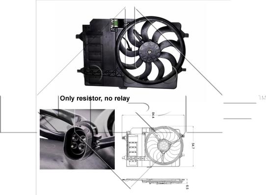 NRF 47301 - Fan, radiator xparts.lv