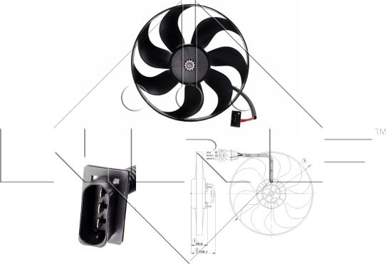 NRF 47204 - Fan, radiator xparts.lv