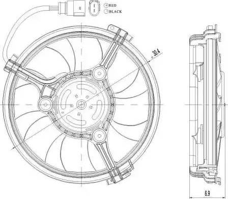NRF 47208 - Fan, radiator xparts.lv