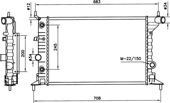 NRF 519516 - Radiators, Motora dzesēšanas sistēma xparts.lv