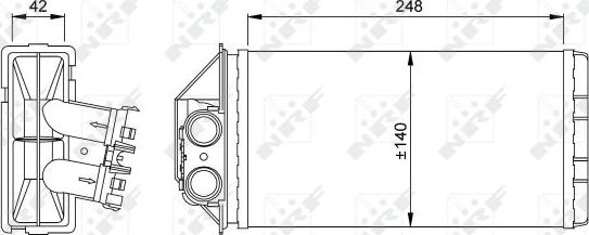 NRF 53561 - Теплообменник, отопление салона xparts.lv