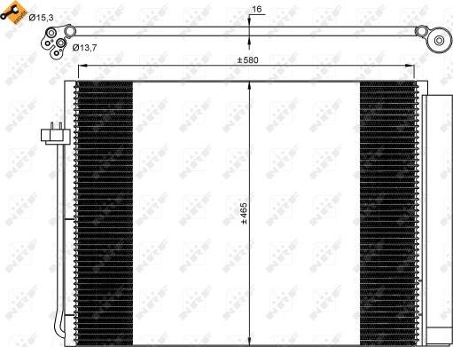 NRF 35906 - Condenser, air conditioning xparts.lv