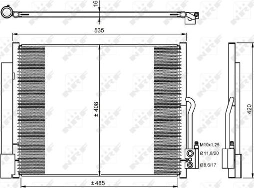NRF 350053 - Condenser, air conditioning xparts.lv