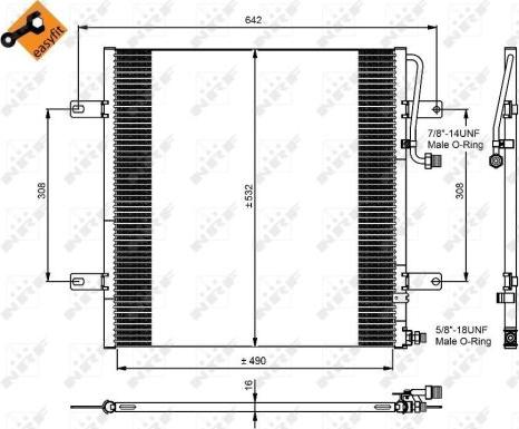 NRF 350084 - Condenser, air conditioning xparts.lv