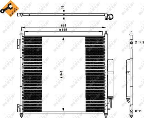 NRF 350336 - Condenser, air conditioning xparts.lv