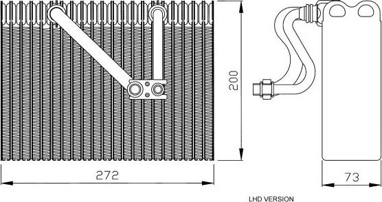 NRF 36088 - Evaporator, air conditioning xparts.lv