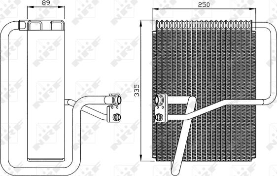 NRF 36072 - Evaporator, air conditioning xparts.lv