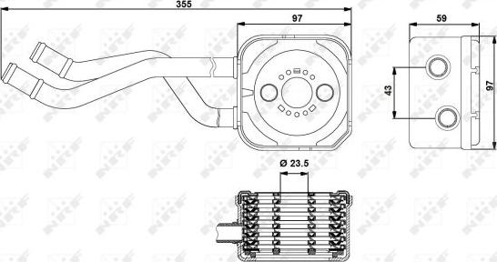 NRF 31175 - Eļļas radiators, Motoreļļa xparts.lv