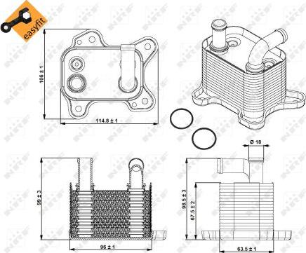 NRF 31342 - Oil Cooler, automatic transmission xparts.lv